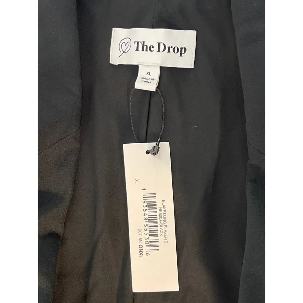 The Drop Women’s Long Blazer Color Black Size‎ XL NWT